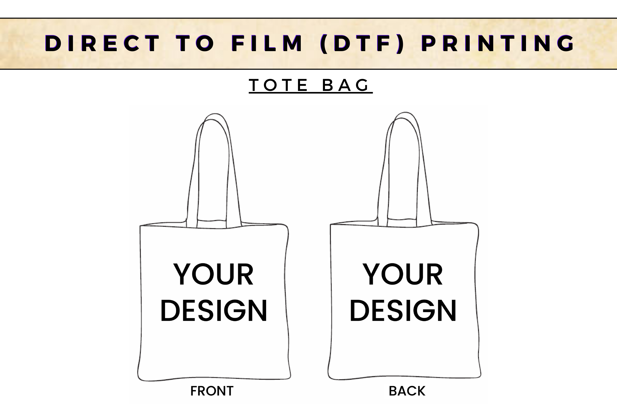 Direct To Film (DTF) Tote Bag